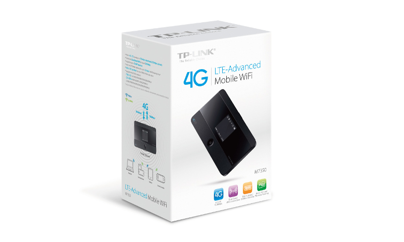 TP-Link M7350, 4G LTE WLAN router, SIM & microSD