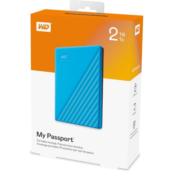 WD Passport 2TB Portable, USB 3.0 Plavi